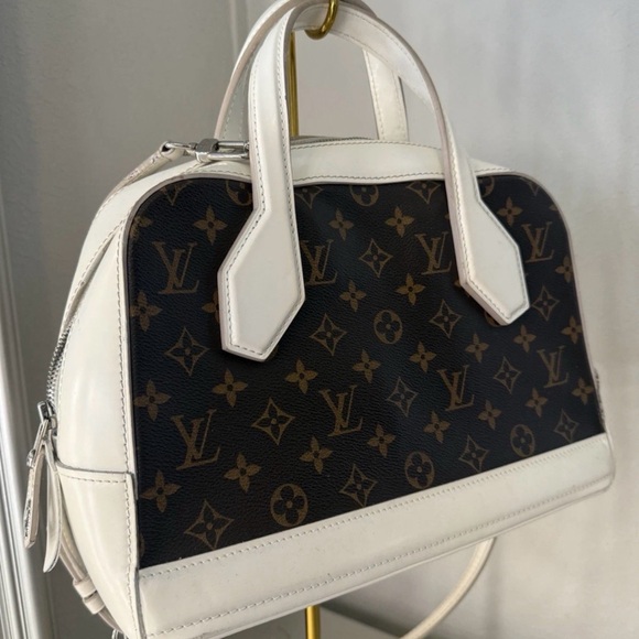 Louis Vuitton Monogram Brown and White Satchel - Picture 4 of 7